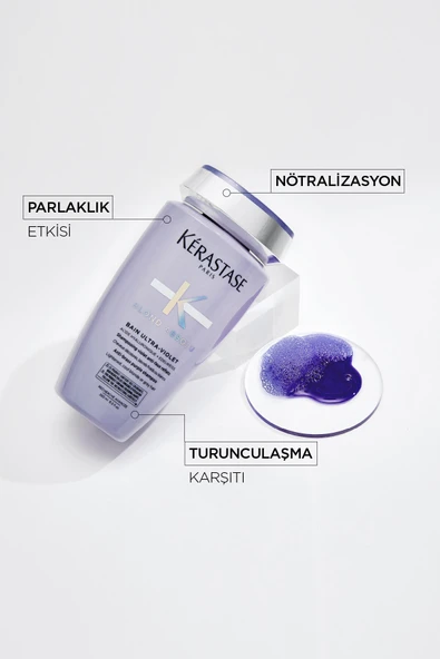 Blond Absolu Bain Ultra-violet Istenmeyen Sarı&turuncu Yansımaları Nötralize Eden Şampuan - Resim 3