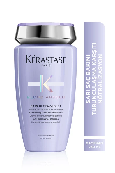 Blond Absolu Bain Ultra-violet Istenmeyen Sarı&turuncu Yansımaları Nötralize Eden Şampuan - Resim 2