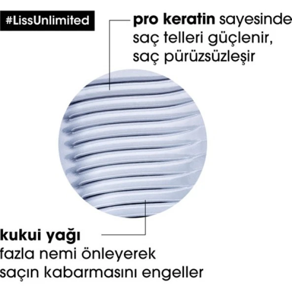 L'oreal Professionnel Serie Expert Liss Unlimited Elektriklenme Karşıtı ve Yumuşaklık Veren Şampuan 300 ml - Resim 7