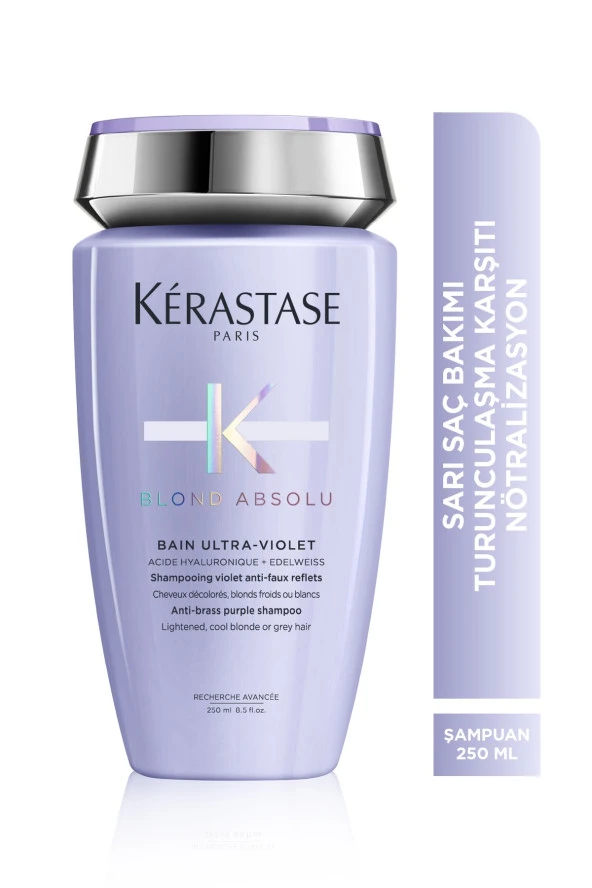 Blond Absolu Bain Ultra-violet Istenmeyen Sarı&turuncu Yansımaları Nötralize Eden Şampuan - Resim 2