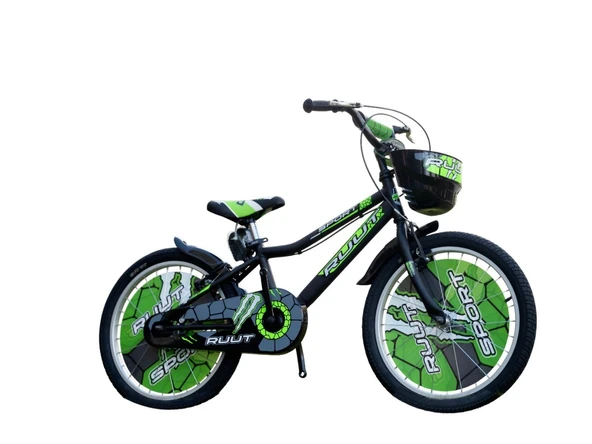 20J RUUT SPORT ÇOCUK BİSİKLETİ - SİYAH YEŞİL ürün görseli 1