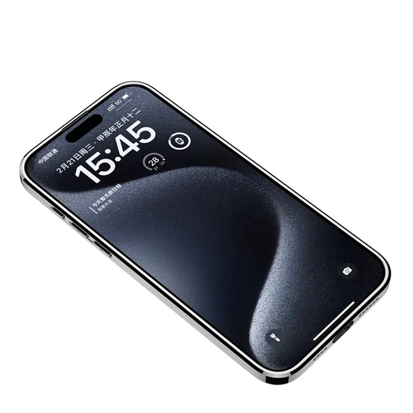 iPhone 15 Pro Max Uyumlu Kılıf Ultra İnce Kamera Korumalı PC + Deri Arka Yüzey X-Pro Kapak - Resim 2