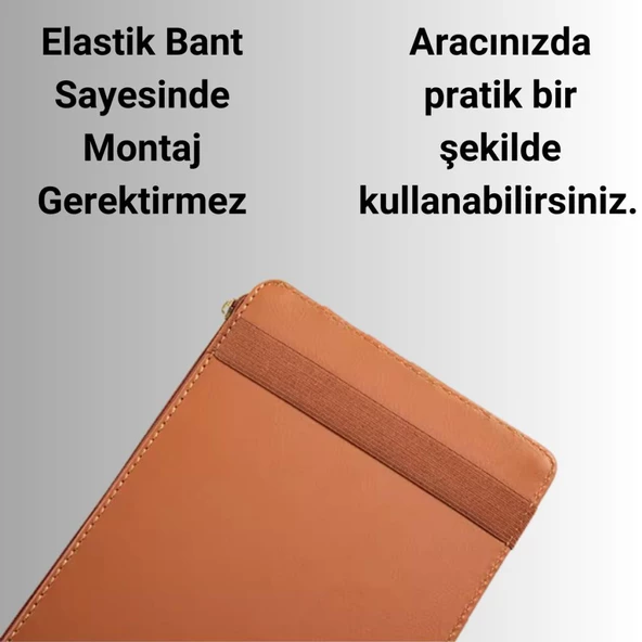 Polham Organizer Güneşlik Araç Cüzdanı, Telefon Tutucu, Gözlük, Kartlık, Kimlik, Para, Kalem Tutucu - 3