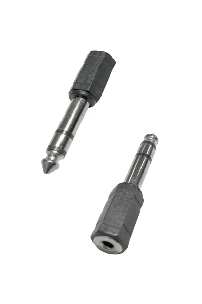 Midex SE1 Jack Adaptör 6.35mm Çevirici Silver Renk Adaptör Stereo - Resim 2