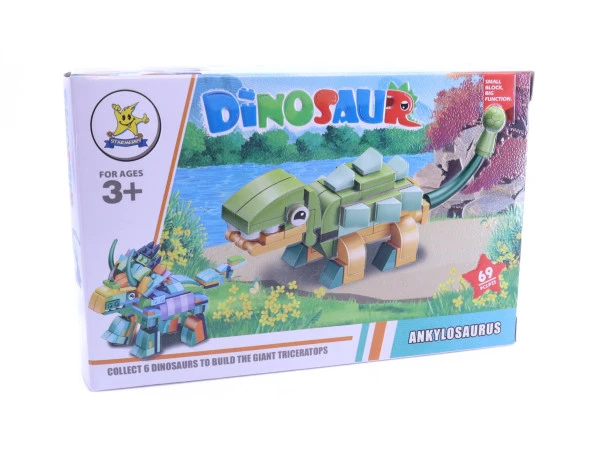 Dinosaur Dinozor Blok Oyuncak Seti 04 Ankylosaurus