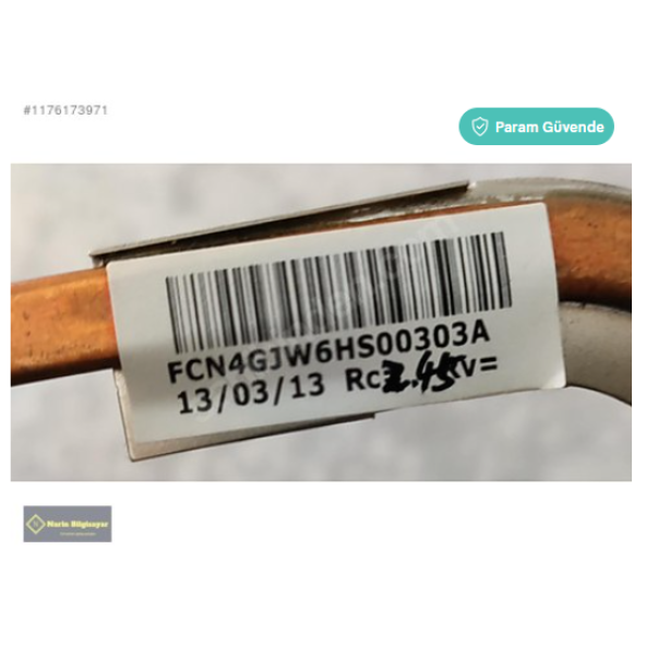 GRUNDİG GNB 1450 B2 B8 1450 B1 B8 SOĞUTUCU BAKIR BLOK HEATSİNK - Resim 2