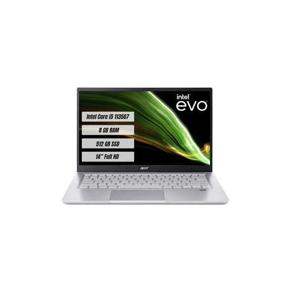ACER Swift 3 SF314-511 EVO i5-1135G7 8GB 512GB SSD 14'' W11 FHD Laptop (ACER Türkiye Garantili)