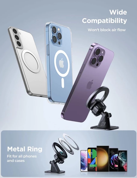 Joyroom JR-ZS376 Magnetik Araç İçi MagSafe Telefon Tutucu - 5