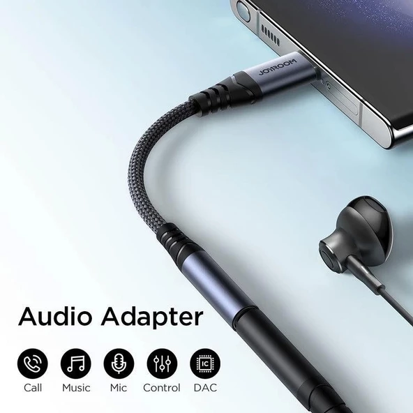 Joyroom Arama Destekli Ses Adaptörü Type-C - 3.5 mm - 2