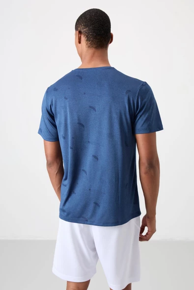 Tommy Life Parlament Polyester Nefes Alan Jakarlı İnce Esnek Standart Fit Erkek Performans T-Shirt - 88397 - 4