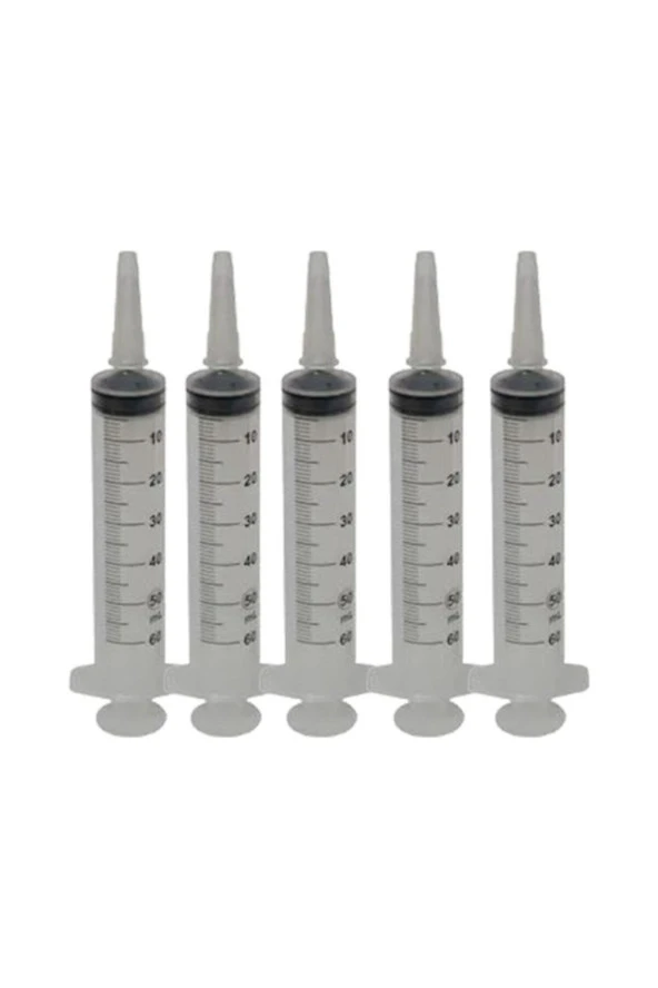 MDK 50cc Beslenme Enjektör - 3 Parçalı 50ml 50 Cc Beslenme Enjektörü Katater Enjektör Çam Uçlu Steril