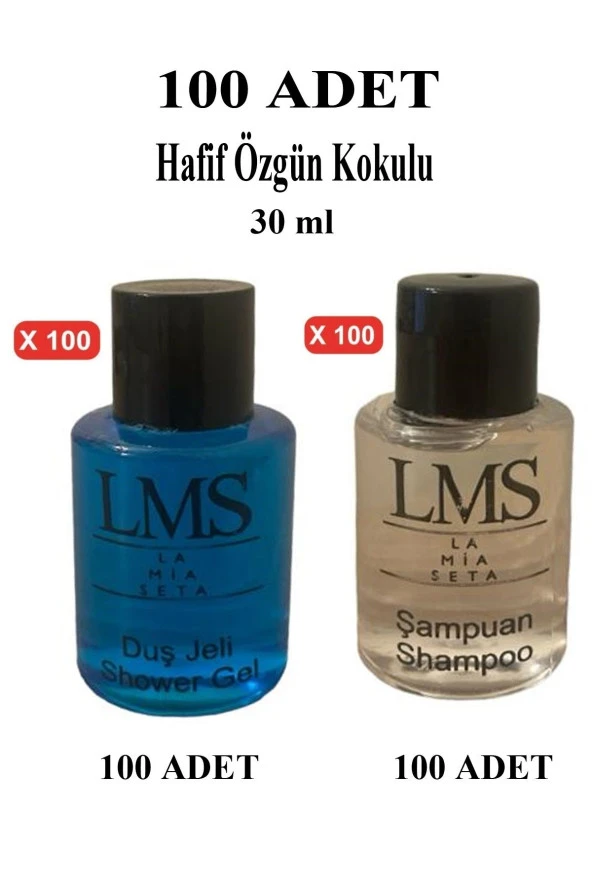 LaMiaSeta Otel Banyo Tipi Şampuan Otel Tipi Duş Jeli (100 ER ADET) - Resim 2
