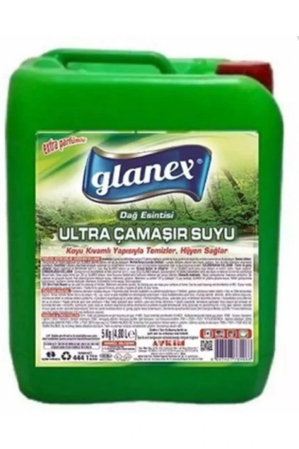 Concept Ambalaj Glanex Ultra Yoğun Çamaşır Suyu 5 Lt. Dağ Esintisi