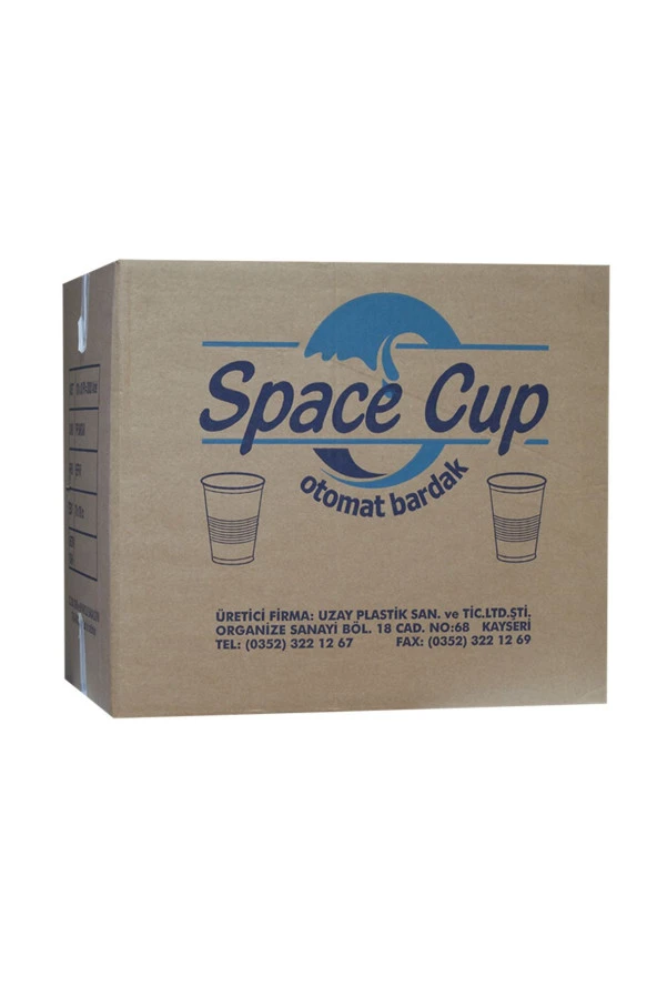 Space Cup Plastik Pet Bardak Otomat Bardağı 180 cc 500 Adet