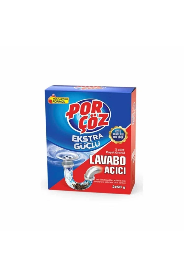 Porçöz 2x50 gr Lavabo Açıcı Granül