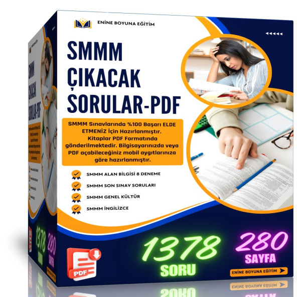 SMMM Çıkacak Sorular PDF Eğitim Seti (1378 Deneme)