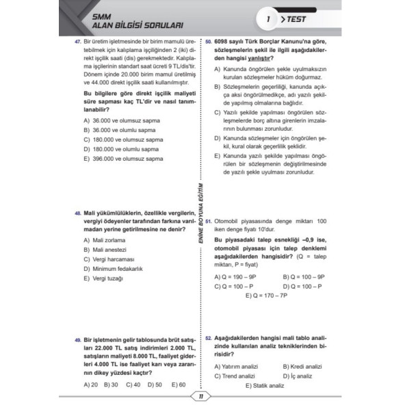 SMMM Çıkacak Sorular PDF Eğitim Seti (1378 Deneme) - 5