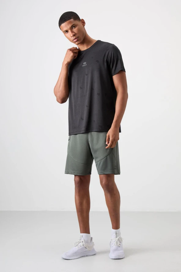 Tommy Life Siyah Polyester Nefes Alan Jakarlı İnce Esnek Standart Fit Erkek Performans T-Shirt - 88397 - 3