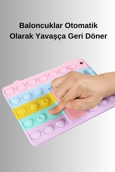 iPad 2022 10.9 İnç  (10.nesil)  Petit Standlı Tablet Silikon Kılıf - Resim 5