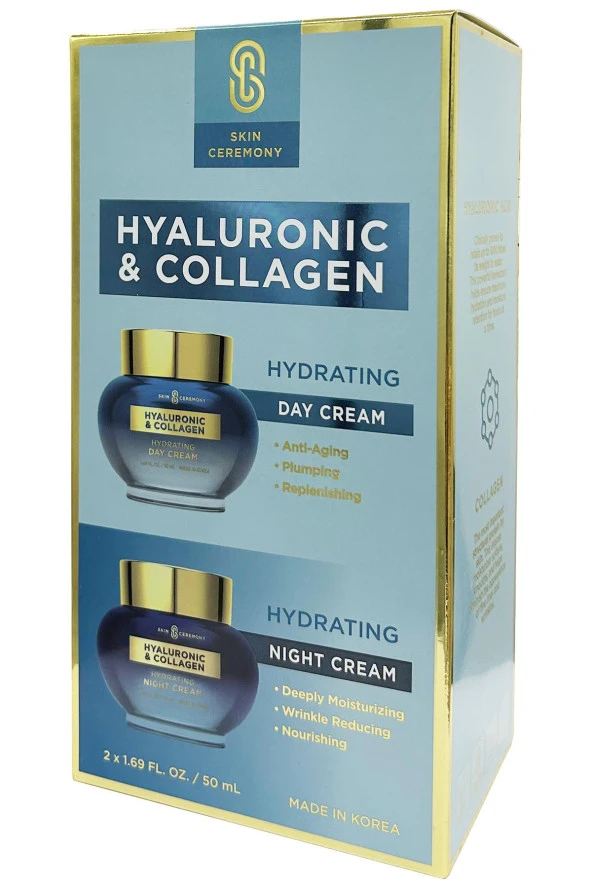 Skin Ceremony Hyaluronic & Collagen Gece ve Gündüz Kremi İkili Set 2x50ML
