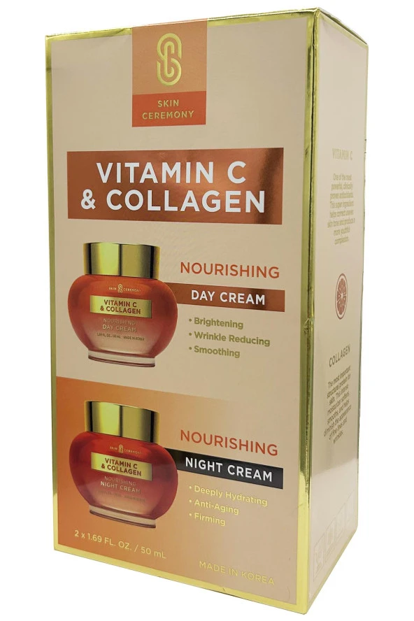 Skin Ceremony Vitamin C & Collagen Gece ve Gündüz Kremi İkili Set 2x50ML