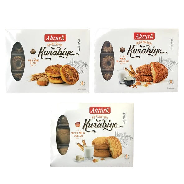 Aktürk Kurabiye 400 gr 3 lü Karma Paket