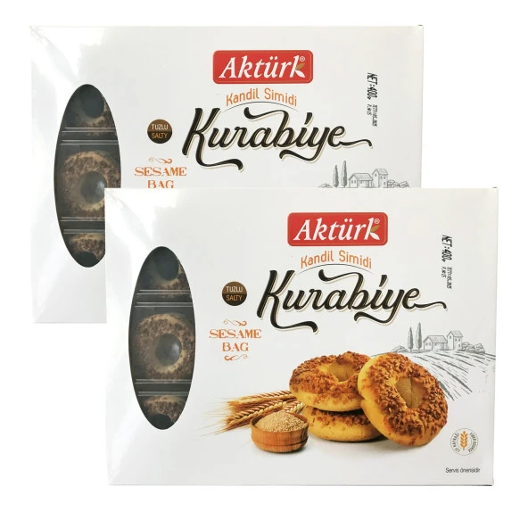 Aktürk Kandil Simidi Kurabiye 400 gr Tuzlu x 2 Adet