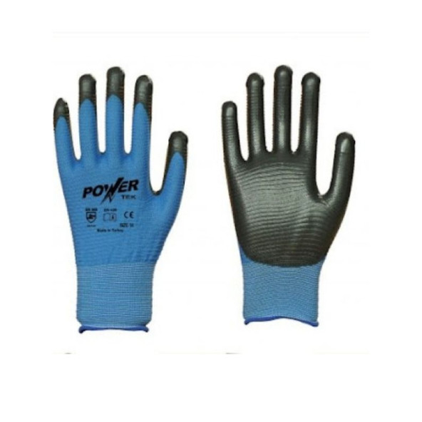Siyah Nitril Kaplı Polyester Teknik İş Eldiveni