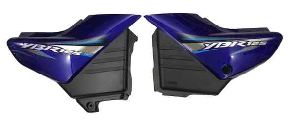YAMAHA YBR 2004-2009 SAĞ SOL AKÜ KAPAKLARI MAVİ TAKIM İTHAL - Resim 2