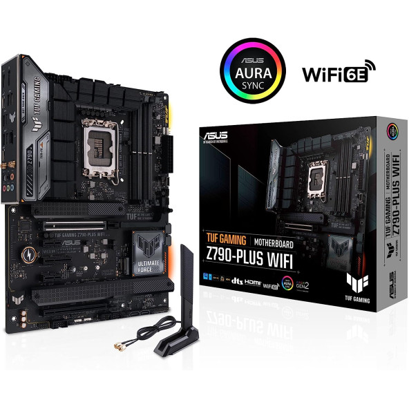 ASUS TUF Gaming Z790-PLUS WIFI Intel Z790 LGA1700 DDR5 7200 DP HDMI 3x M2 USB3.2 WiFi 6E + BT AURA RGB