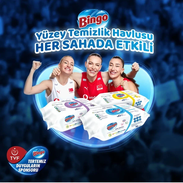 Bingo Clean Yüzey Temizlik Havlusu 96 Yaprak Lavanta Kokulu Plastik Kapaklı (3 Lü Set) 288 Yaprak - 17
