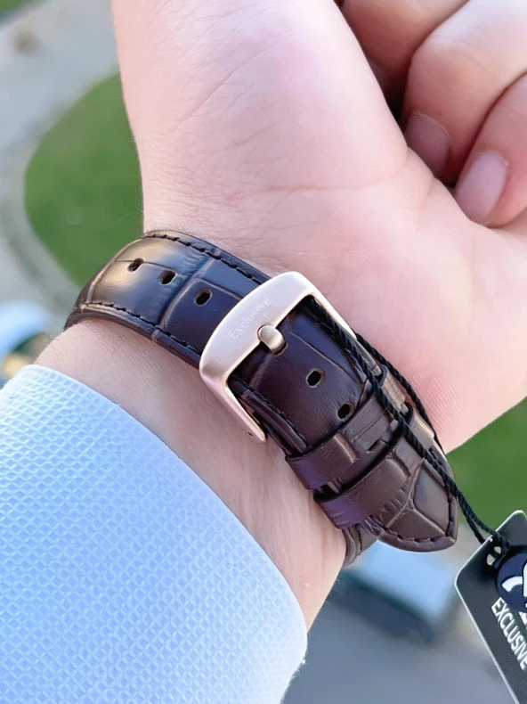 Daniel Klein Deri Kordon 30 Mt Suya Dayanıklı İç Göstergeler Aktif Erkek Kol Saati EDK.1.10650-3 - Resim 5