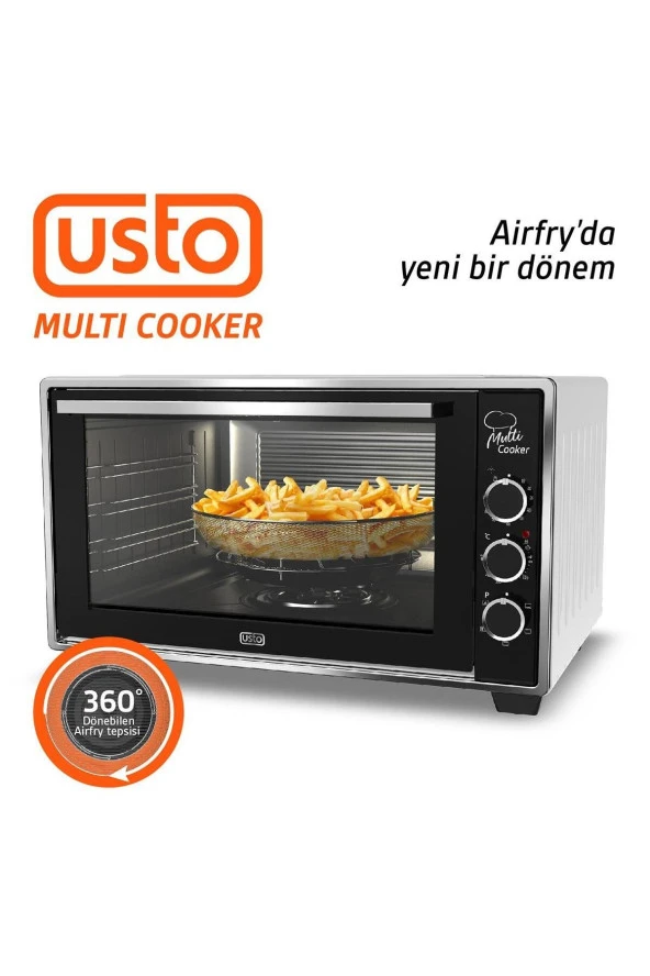 Usto 2105 Airfry Özellikli 50lt Multi Cooker Midi Fırın Beyaz