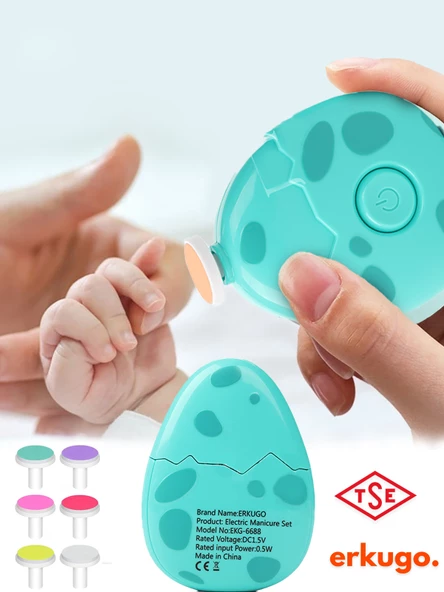 Dinozor Yumurtası Bebek Tırnak Törpüsü, Tse Ve Ce Belgeli Çocuk Pilli Tırnak Kesme, Törpüleme Makinası - 11