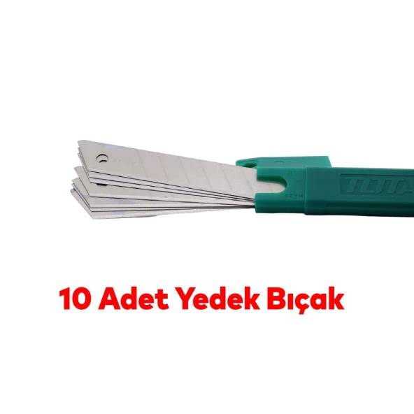 Metre Ve Maket Bıçağı Seti Şerit Metre Halı Kesme Maket Bıçağı Yedek Bıçak 10'lu Total TOS23037E - 5