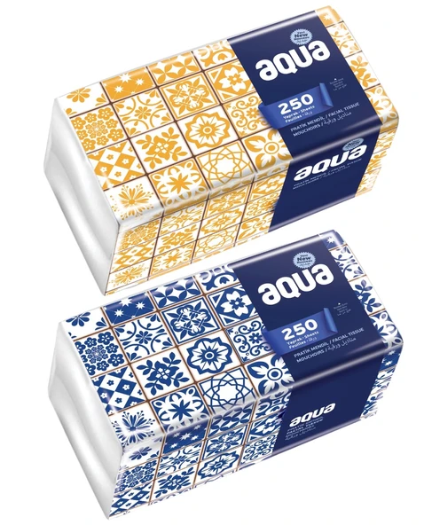 Aqua Pratik Mendil 250 Yaprak Tekli Pk (2 Li Set) - 2