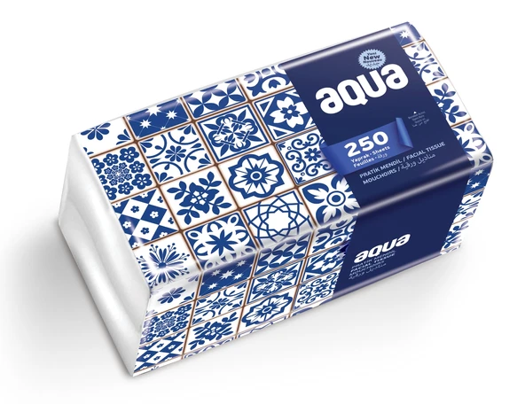 Aqua Pratik Mendil 250 Yaprak Tekli Pk (3 Lü Set) - 3