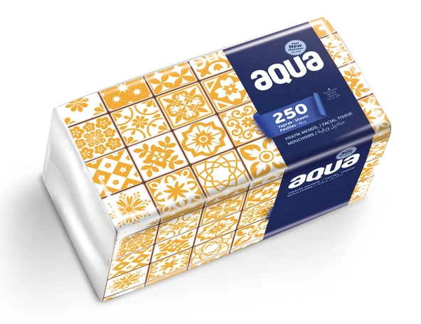 Aqua Pratik Mendil 250 Yaprak Tekli Pk (6 Lı Set) - 3