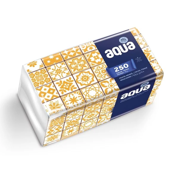 Aqua Pratik Mendil 250 Yaprak Tekli Pk (5 Li Set) - 3