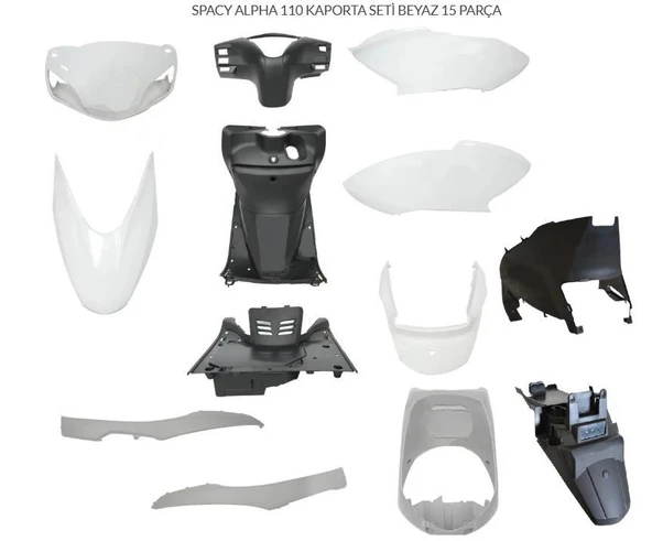 HONDA ALPHA KAPORTA SETİ BEYAZ KOMPLE - Resim 2