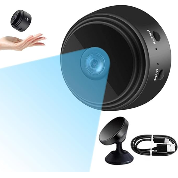 QASUL İç Güvenlik Kamerası, Mini WiFi HD 1080p Kamera Kızılötesi Gece Görüş Yakalı, Hareket Sensörü - 4