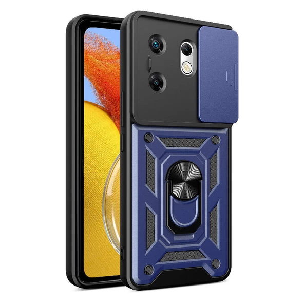 Vendas İnfinix Zero 30 4G Kılıf Magnetik Standlı Kamera Korumalı Zore Sürgülü Vega Kapak - 3