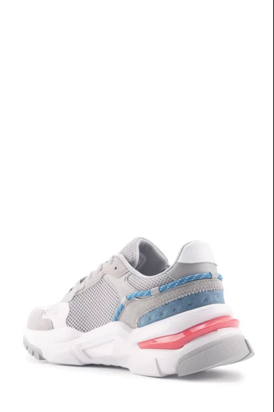 US POLO ASSN VINCENT GRİ TURUNCU MAVİ SNEAKER - Resim 2