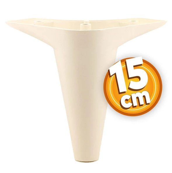 20'li Set Aspen Lüks Mobilya Kanepe Koltuk TV Ünitesi Yükseltici Destek Ayağı Ayakları 15 cm Krem - 4