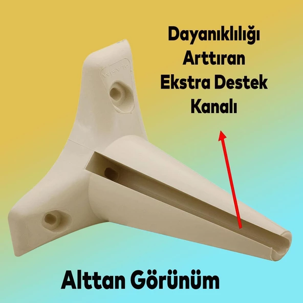 20'li Set Aspen Lüks Mobilya Kanepe Koltuk TV Ünitesi Yükseltici Destek Ayağı Ayakları 15 cm Krem - 6