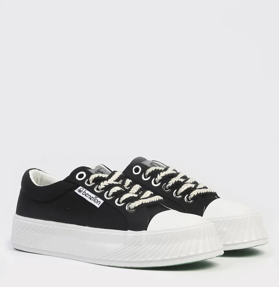 Benetton 10097 Kadın Günlük Yüksek Taban Sneaker Ayakkabı