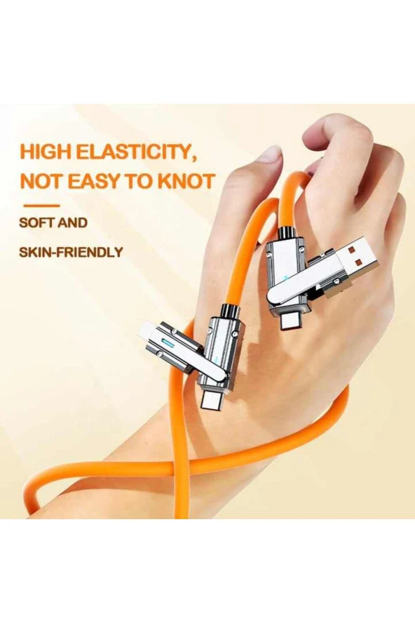 Type-C Type-C Type-C Lightning Usb Type-C Usb Lightning 120w 6A Turbo Hızlı Şarj Ve Data Kablosu - Resim 3