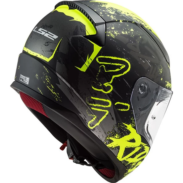 LS2 RAPID NAUGHTY MAT SİYAH-NEON SARI KASK - 3