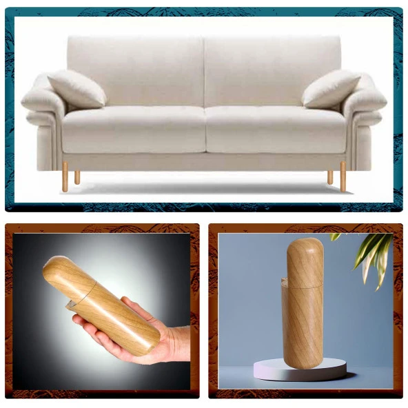 Mobilya Kanepe TV Ünitesi Koltuk Ayağı Baza Ayakları Ahşap Ceviz Desenli 18 cm - Resim 4