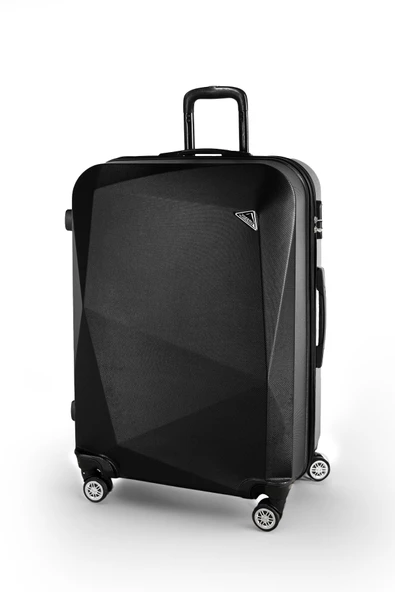 Polo&Sky Elmas Model Siyah Renk 3'lü Valiz Bavul Seti - 2